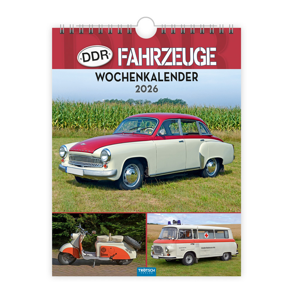 Trötsch Wochenkalender zum Hängen DDR-Fahrzeuge 2026 main product photo