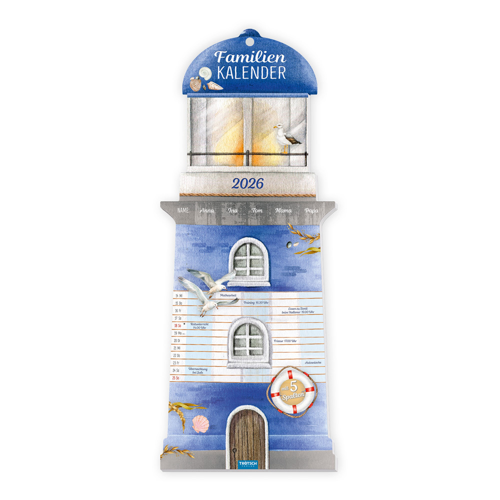 Trötsch Formkalender Familienkalender Leuchtturm 2026 main product photo