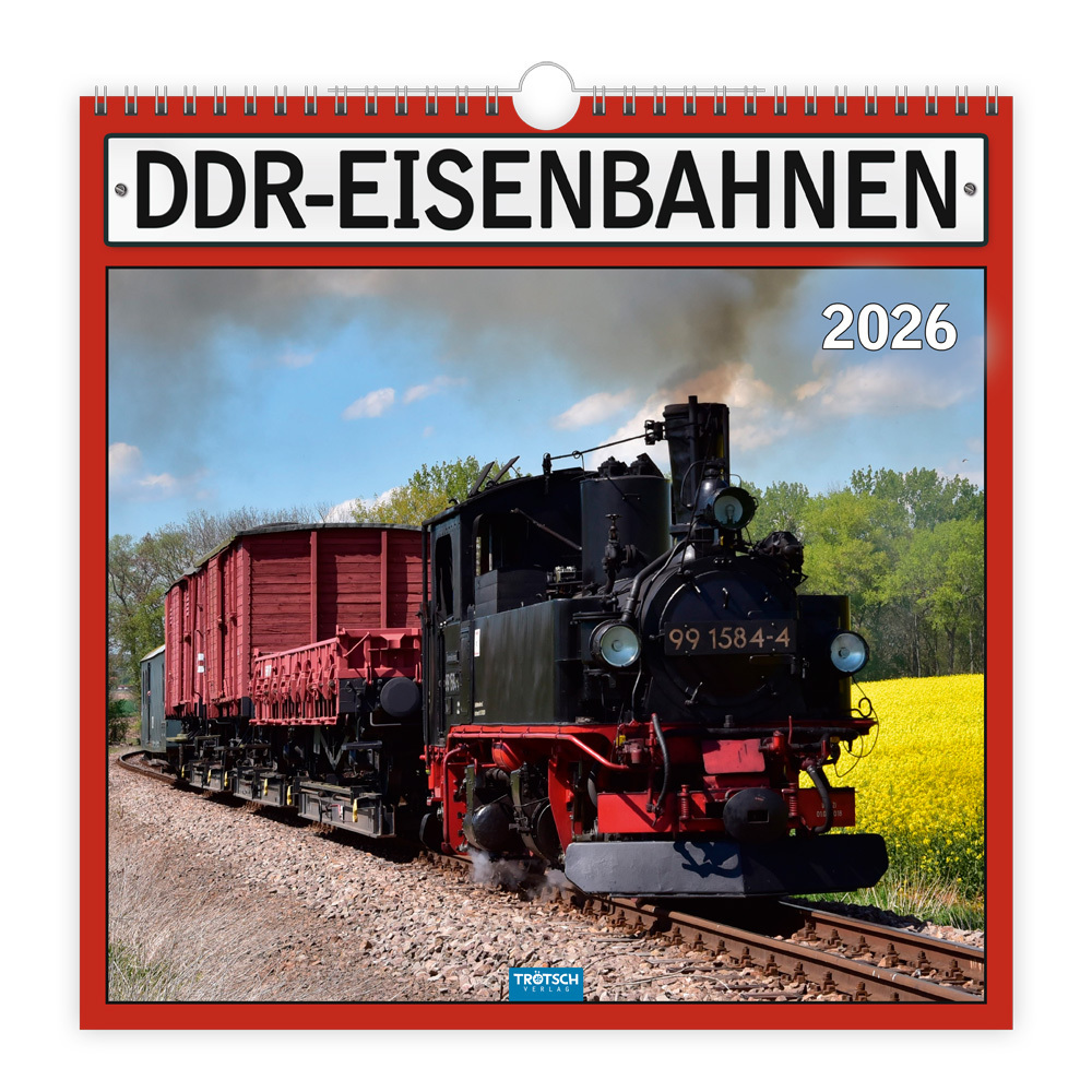 Trötsch Technikkalender DDR-Eisenbahnen 2026 main product photo