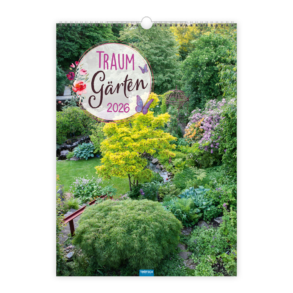 Trötsch Großbildkalender Traumgärten 2026 main product photo
