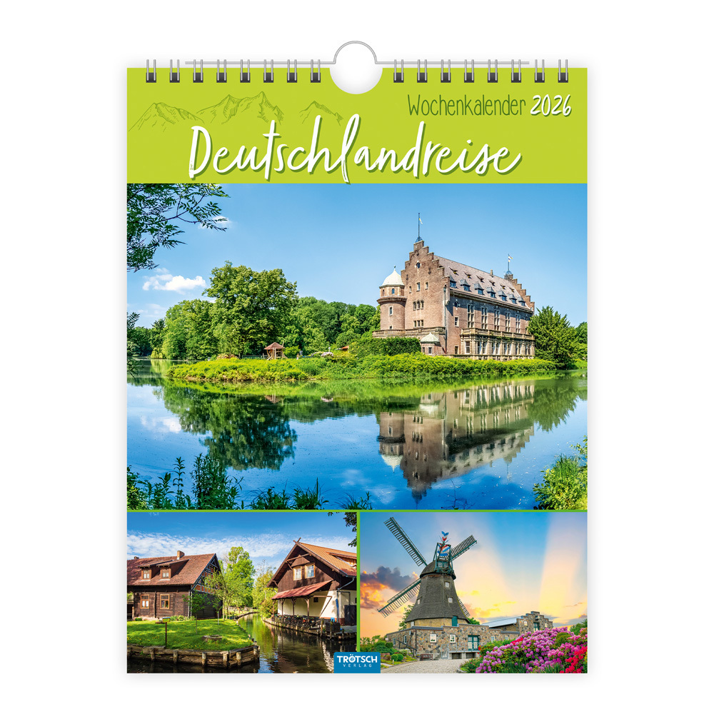 Trötsch Wochenkalender zum Hängen Deutschlandreise 2026 main product photo