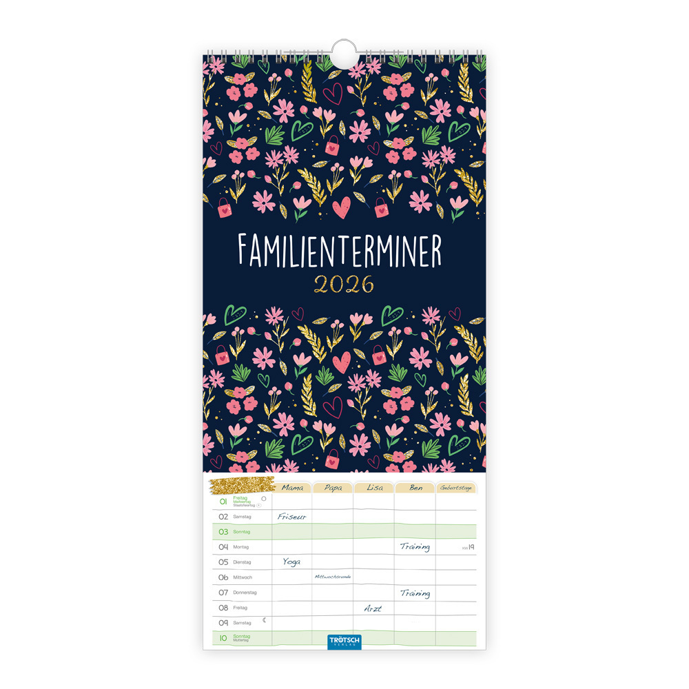 Trötsch Familienkalender Familienterminer 2026 main product photo