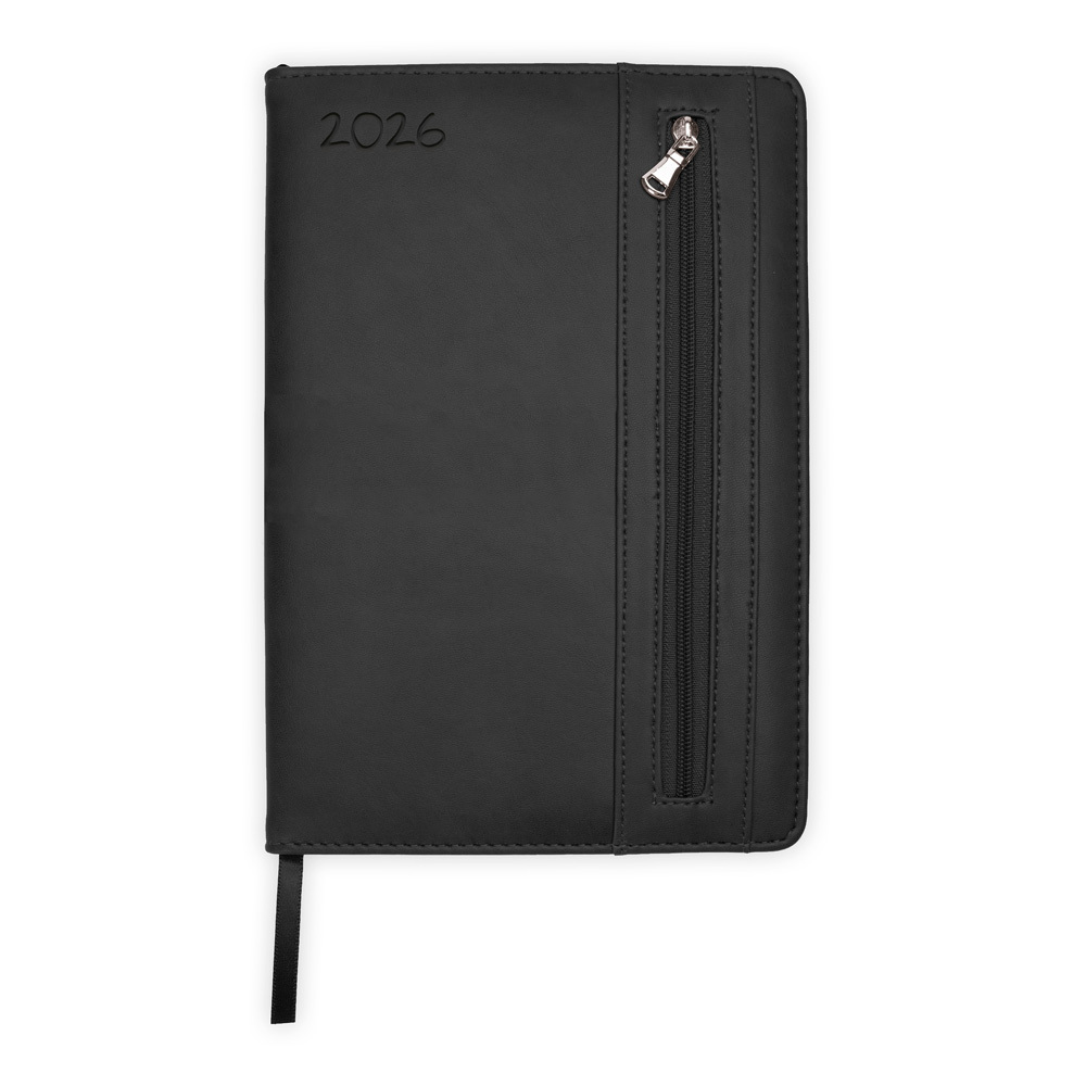 Trötsch Wochenplaner A5 mit Tasche Schwarz 2026 main product photo