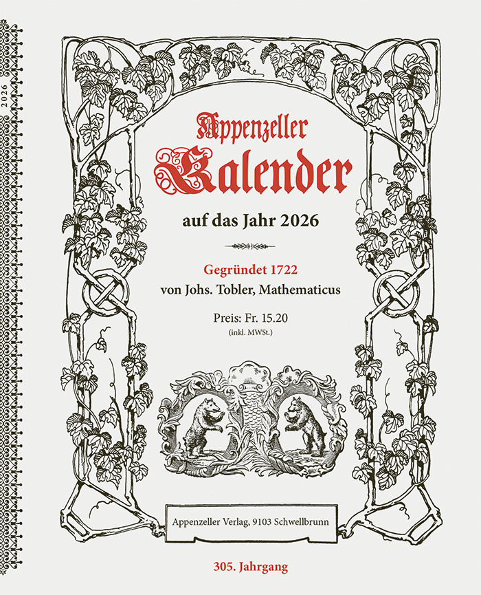 Appenzeller Kalender 2026 main product photo