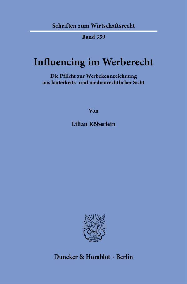 Influencing im Werberecht main product photo