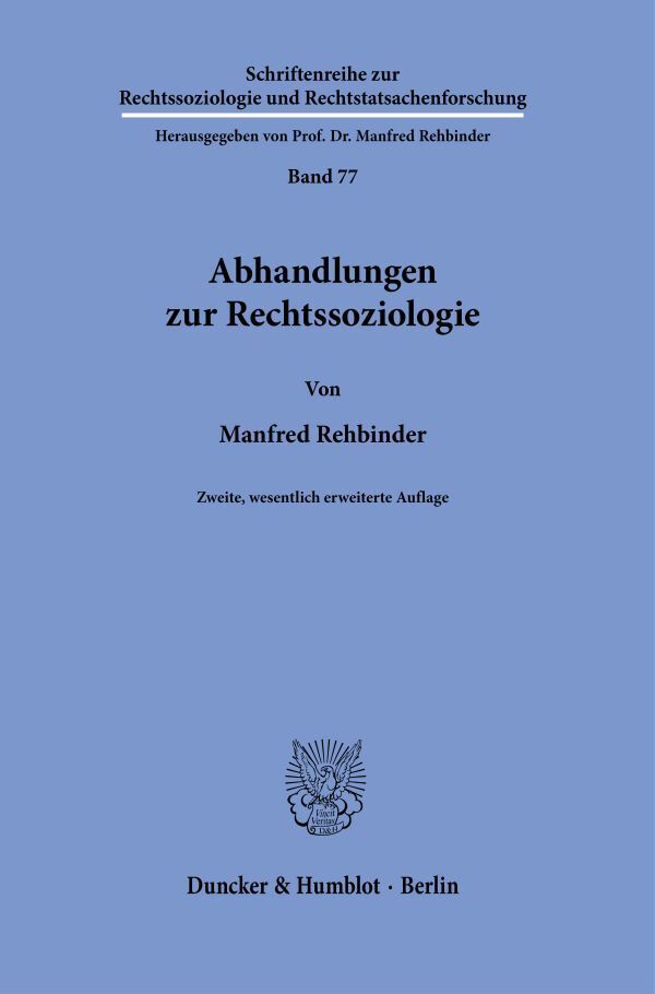 Abhandlungen zur Rechtssoziologie main product photo