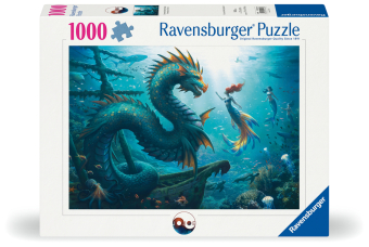 Enchanted Depths: Dragon, Mermaid and Turtles