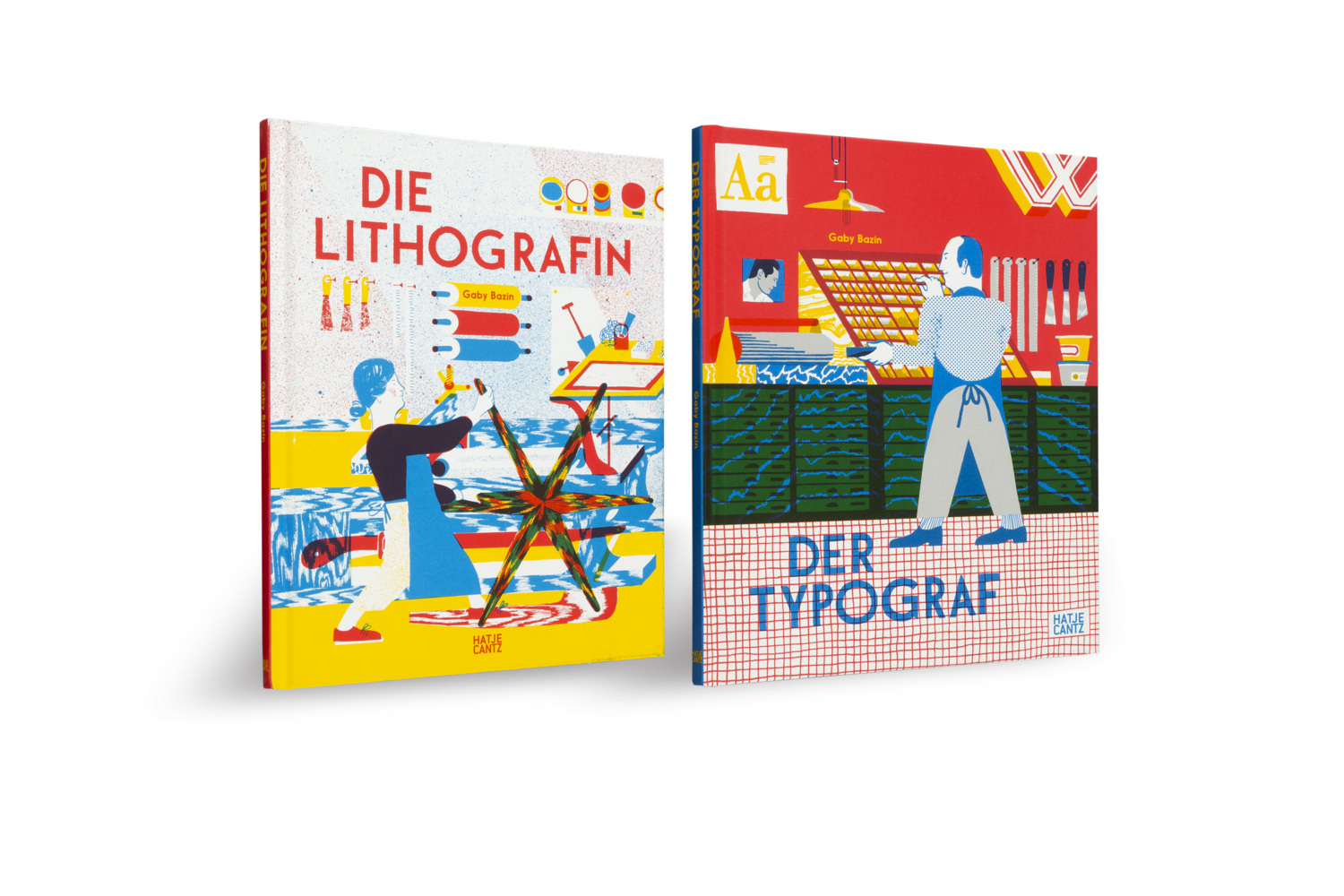 Die Lithografin & Der Typograf : Zwei Bilderbücher für Kinder ab 6 Jahren über Buchdruck und Schriftkunst, 2 Teile main product photo