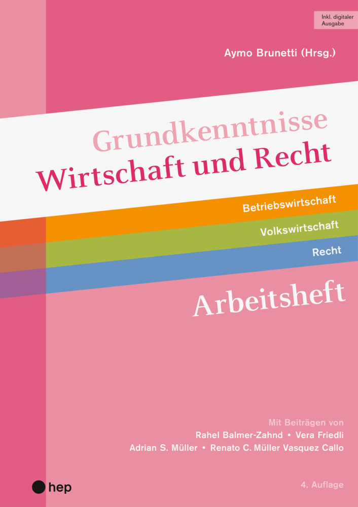 Grundkenntnisse Wirtschaft und Recht Arbeitsheft (Print inkl. digitaler Ausgabe, Neuauflage 2025) main product photo