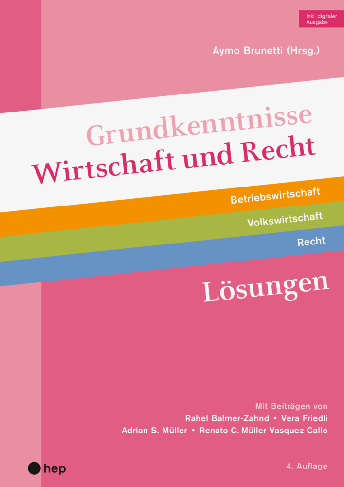 Grundkenntnisse Wirtschaft und Recht Lösungen (Print inkl. digitaler Ausgabe, Neuauflage 2025) main product photo