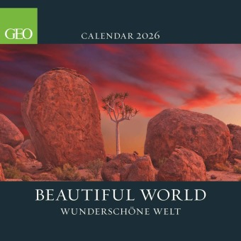 GEO Beautiful World 2026 - Wand-Kalender - Natur-Kalender - Broschüren-Kalender - 30x30 - 30x60 geöffnet