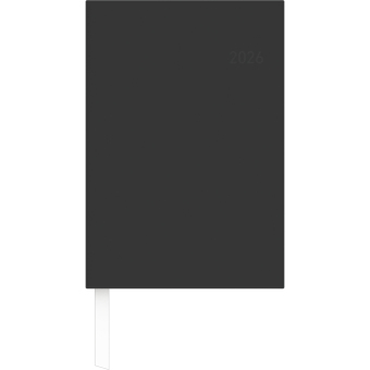 Wochenbuch schwarz 2026 - Bürokalender 14,6x21 cm - 1 Woche auf 2 Seiten - mit Eckperforation - Notizbuch - Wochenkalender - 766-0020