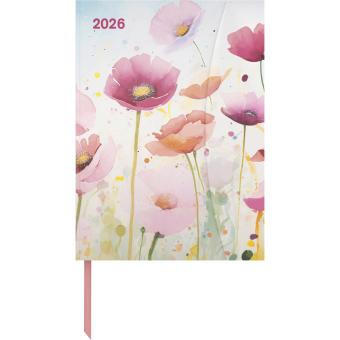 Bright Flowers 2026 - Diary - Buchkalender - Taschenkalender - 16x22