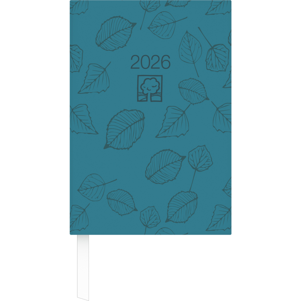 Wochenbuch türkis 2026 - Bürokalender 14,6x21 cm - 1 Woche auf 2 Seiten - 128 Seiten - Notizbuch - Blauer Engel - 766-0717 main product photo