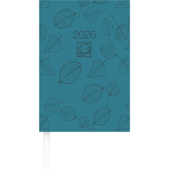Wochenbuch türkis 2026 - Bürokalender 14,6x21 cm - 1 Woche auf 2 Seiten - 128 Seiten - Notizbuch - Blauer Engel - 766-0717