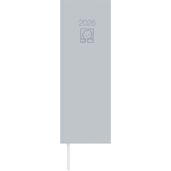 Tagevormerkbuch Recycling 2026 - Bürokalender 10,4x29,6 cm - 1 Tage auf 1 Seite - Recyclingpapier - mit Eckperforation und Leseband - 808-0703
