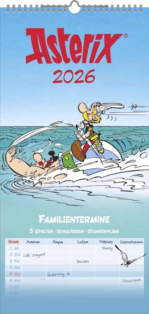 Asterix 2026 Familienplaner - Familien-Timer - Termin-Planer - Kids - Kinder-Kalender - Familien-Kalender - 22x45 main product photo