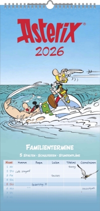 Asterix 2026 Familienplaner - Familien-Timer - Termin-Planer - Kids - Kinder-Kalender - Familien-Kalender - 22x45