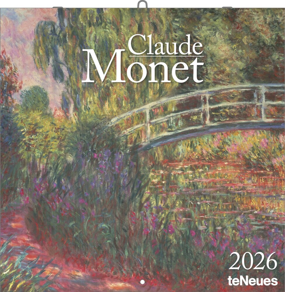 N NEUMANNVERLAGE - Claude Monet 2026 Broschürenkalender, 30x30cm, Wandkalender mit Kunstwerken von Claude Monet, internationalen Feiertagen und Mondphasen, viel Platz für Notizen main product photo
