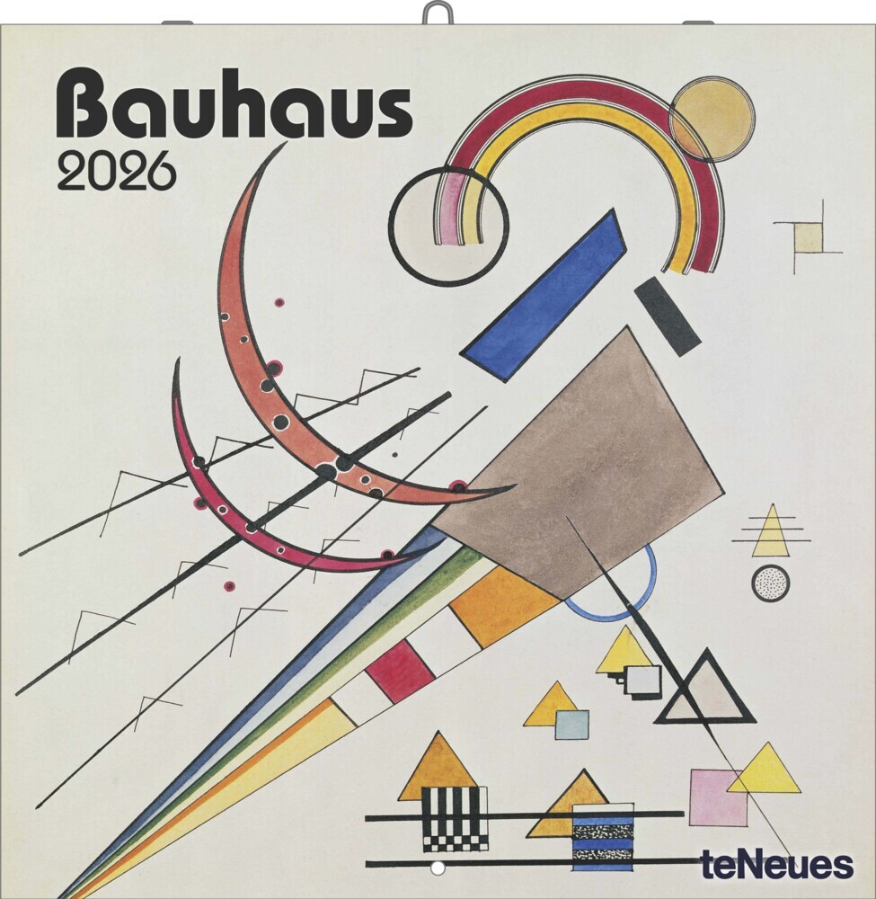 N NEUMANNVERLAGE - Bauhaus 2026 Broschürenkalender, 30x30cm, Wandkalender mit ausgewählten Kunstwerken, internationalen Feiertagen, Mondphasen und viel Platz für Notizen main product photo