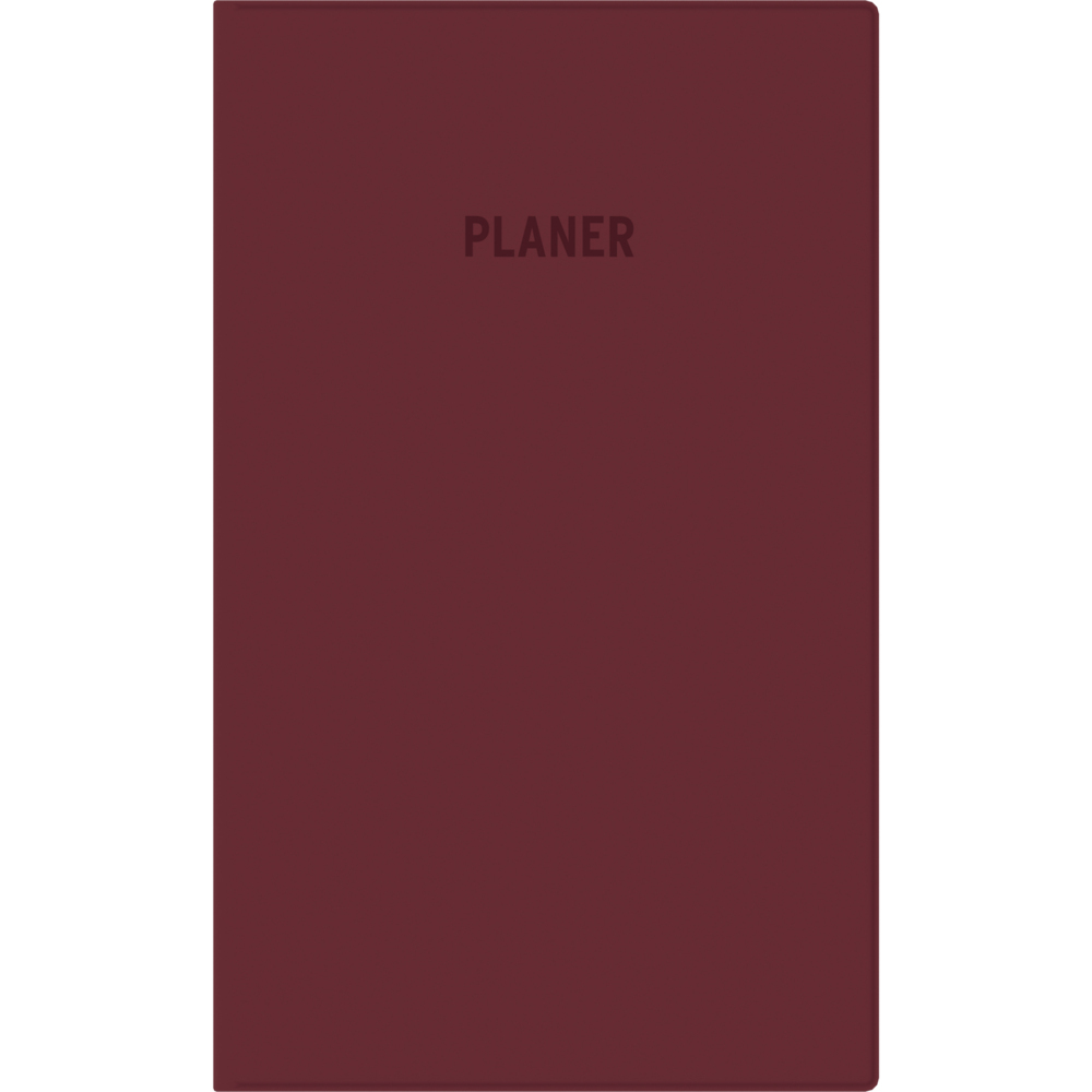 Taschenplaner bordeaux 2026 - Bürokalender 9,5x16 cm - 32 Seiten - 1 Monat auf 2 Seiten - separates Adressheft - faltbar - Notizheft - 520-1011 main product photo