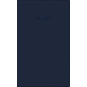 Taschenplaner blau 2026 - Bürokalender 9,5x16 cm - 32 Seiten - 1 Monat auf 2 Seiten - separates Adressheft - faltbar - Notizheft - 520-1015