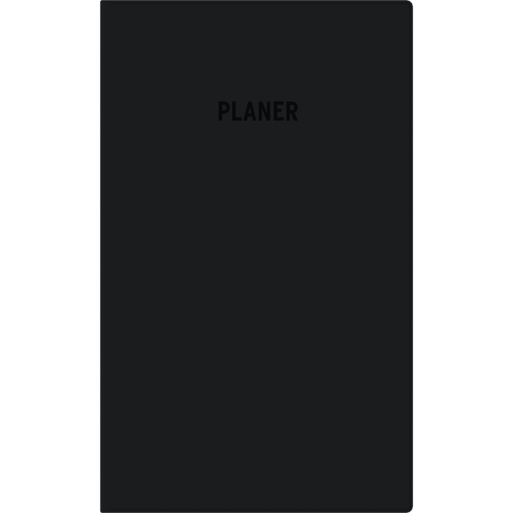 Taschenplaner schwarz 2026 - Bürokalender 9,5x16 cm - 32 Seiten - mit Registerschnitt - 1 Monat auf 2 Seiten - faltbar - Notizheft - 530-1020 main product photo