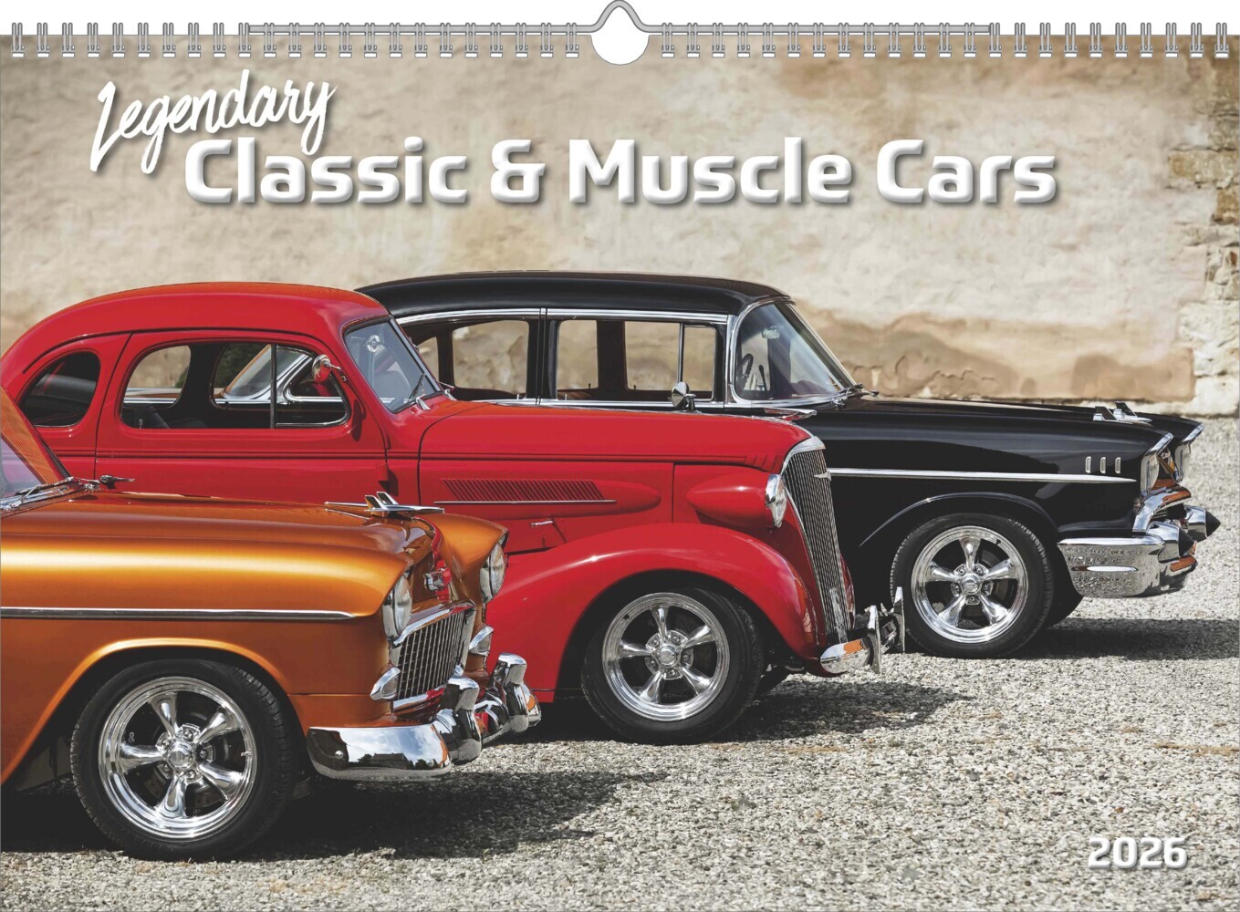 Legendary Classic & Muscle Cars 2026 - Wand-Kalender - Auto-Kalender - 42x29,7 - Oldtimer main product photo