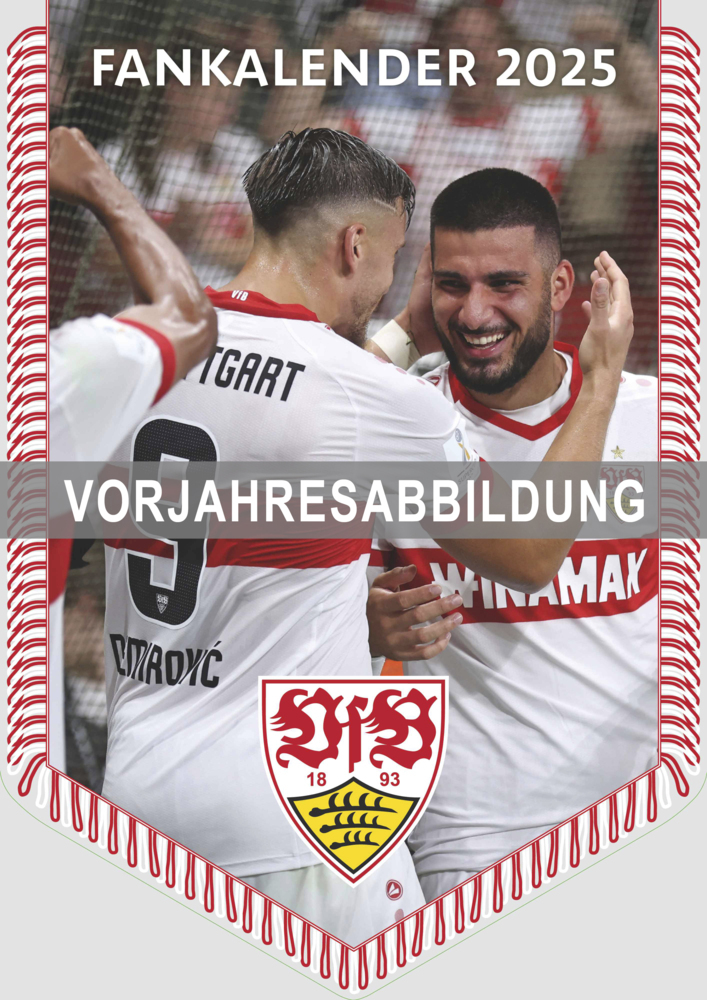 VfB Stuttgart 2026 - Bannerkalender - Fan-Kalender - Fußball-Kalender - 29,7x42 - Sport main product photo