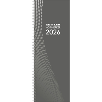 Vormerkbuch 2026 - 1W/1S - 10,5x29,7 - Drahtkammbindung - Büro-Kalender - 718-0000