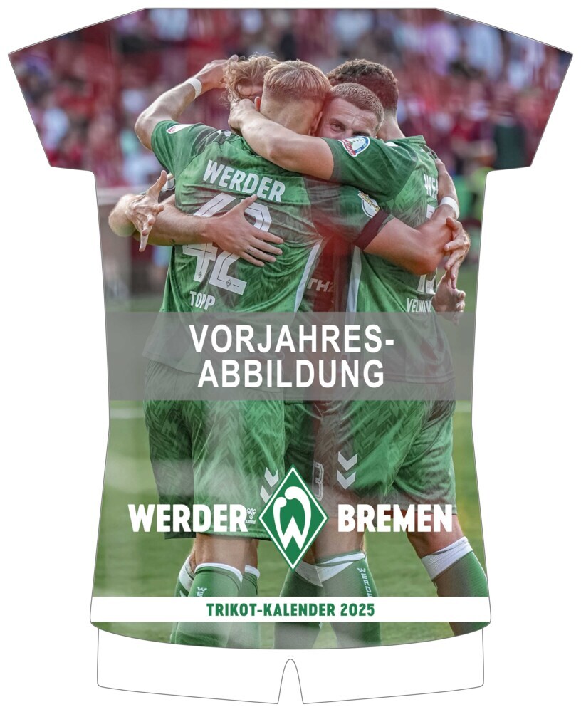 Werder Bremen 2026 - Trikotkalender - Fan-Kalender - Fußball-Kalender - 34,1x42 - Sport main product photo