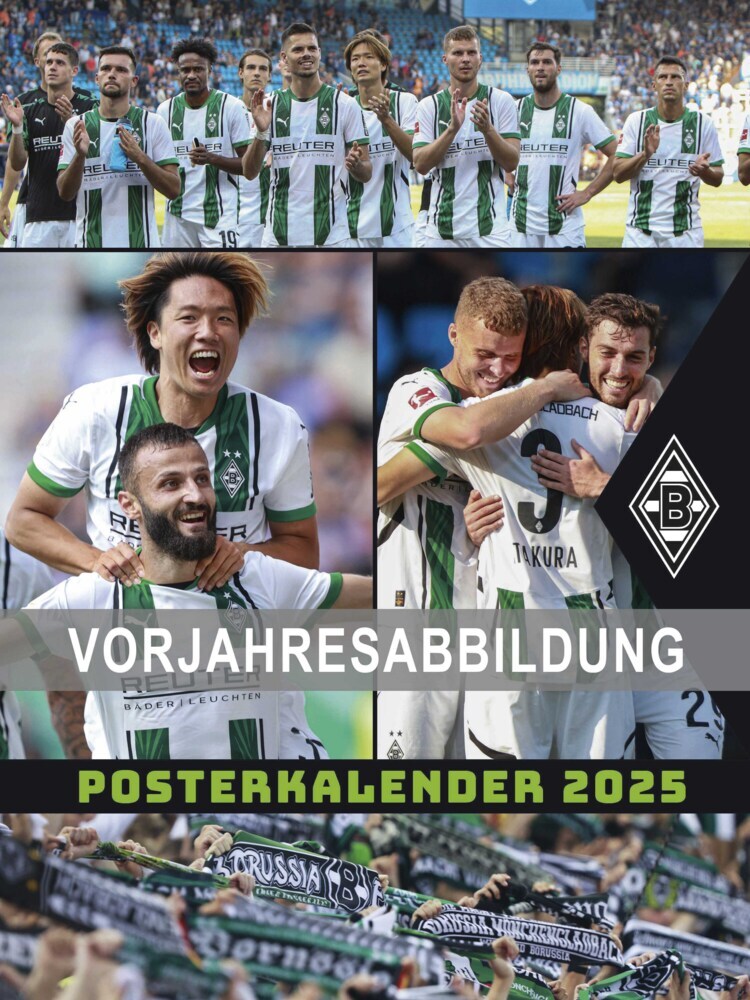 Borussia Mönchengladbach 2026 - Wandkalender XL - Fußballkalender - Fankalender - 48x64 - Sport main product photo