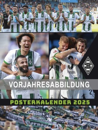 Borussia Mönchengladbach 2026 - Wandkalender XL - Fußballkalender - Fankalender - 48x64 - Sport