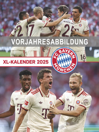 N NEUMANNVERLAGE - FC Bayern München 2026 Posterkalender, 48x64cm, Fußball-Kalender mit Motiven der Stars, Fan-Kalender mit Fußball-Highlights, Spiralbindung und internationales Kalendarium