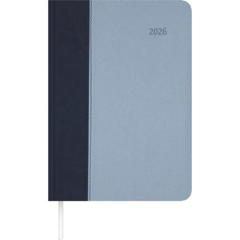 Buchkalender Premium Air blau-azur 2026 - Büro-Kalender A5 - Cheftimer - 1 Tag 1 Seite - 416 Seiten - Tucson-Einband - Zettler