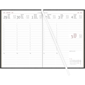 Wochenbuch 2026 - farbig sortiertes Bundle - 1W/2S - 14,6x21 - Blauer Engel - Büro-Kalender - 766-0701