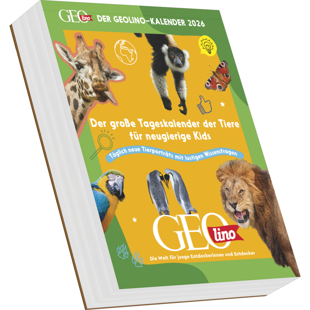 Der große Tageskalender der Tiere für neugierige Kids main product photo