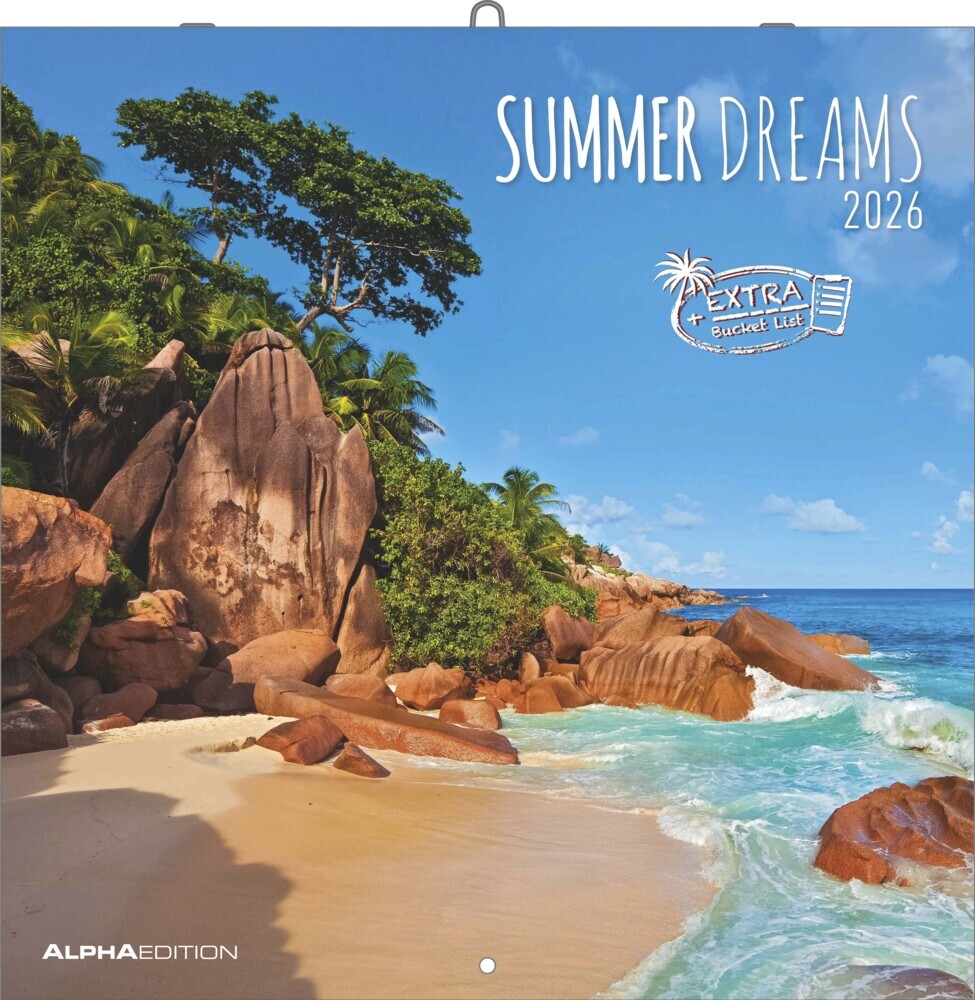 Summer Dreams 2026 - Broschürenkalender 30x30 cm (30x60 geöffnet) - Kalender mit Platz für Notizen - Bildkalender - Wandplaner - Alpha Edition main product photo