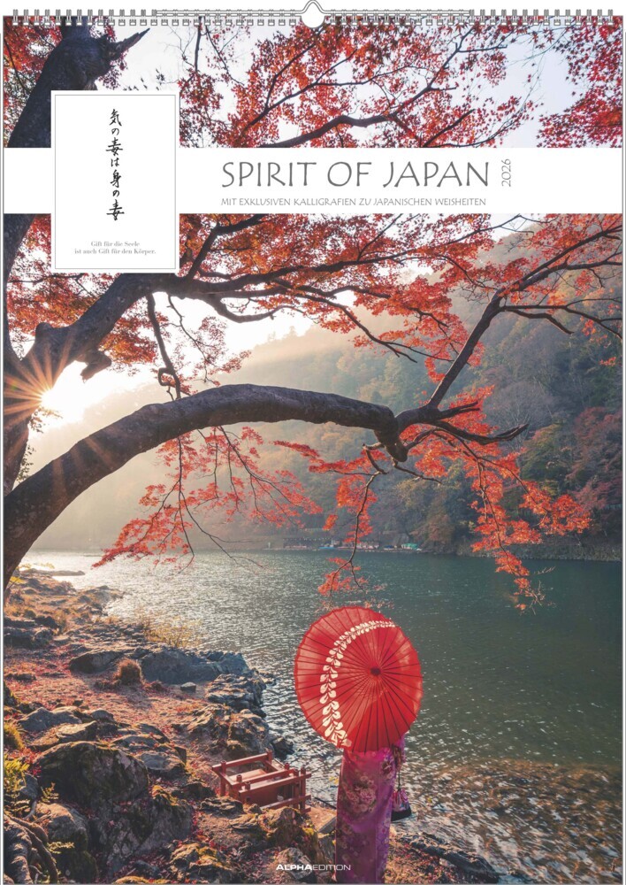 Spirit of Japan 2026 - Bildkalender XXL 50x70 cm - mit japanischer Kalligraphie, inkl. Übersetzung - Landschaftskalender - Wandkalender - Wandplaner main product photo