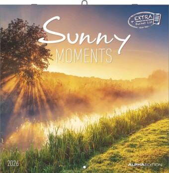 Sunny Moments 2026 - Broschürenkalender 30x30 cm (30x60 geöffnet) - Kalender mit Platz für Notizen - Bildkalender - Wandplaner - Wandkalender