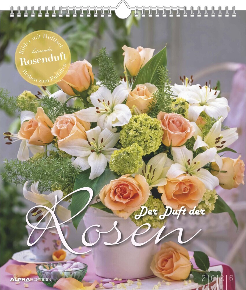 Der Duft der Rosen 2026 - Bildkalender 30x34 cm - Kalender mit wohl riechendem Duftlack - Duftkalender - Wandkalender - Blumenkalender main product photo