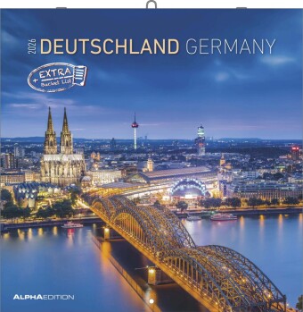 Alpha Edition - Deutschland 2026 Broschürenkalender, 30x30cm, Wandkalender mit Platz für Notizen und Termine, 12 Motive aus Deutschland, Monatsübersicht und Ferientermine DE/AT/CH