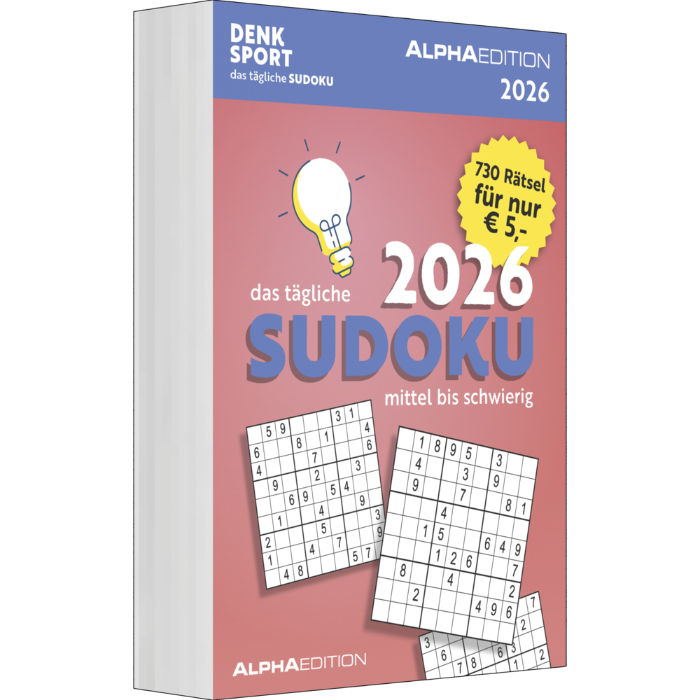 Das tägliche Sudoku 2026 - Tagesabreißkalender -14,8x21,0 - Rätselkalender - Knobelkalender main product photo