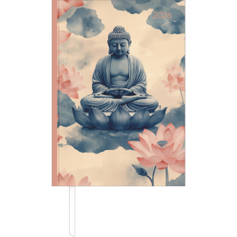 Buchkalender Style Zen 2026 - Büro-Kalender A5 - Cheftimer - 1 Tag 1 Seite - 352 Seiten - Achtsamkeit - Alpha Edition