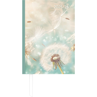 Campustimer Blowballs - A6 Semester-Planer - Studenten-Kalender 2025/2026 - Notiz-Buch - Weekly - Pusteblume - Alpha Edition