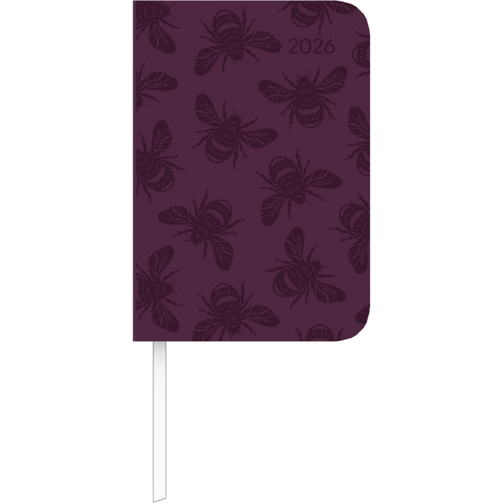 Lady Journal Mini Deluxe Purple 2026 - Taschen-Kalender 8x11,5 cm - Tucson Einband - mit Motivprägung - Weekly - 144 Seiten - Alpha Edition main product photo