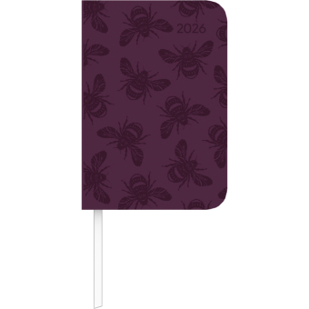 Lady Journal Mini Deluxe Purple 2026 - Taschen-Kalender 8x11,5 cm - Tucson Einband - mit Motivprägung - Weekly - 144 Seiten - Alpha Edition