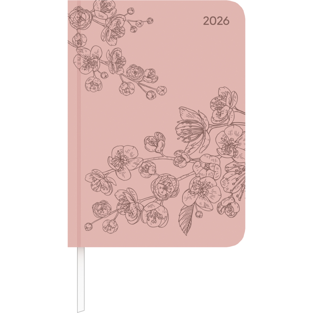 Lady Journal Deluxe Salmon 2026 - Taschen-Kalender A6 (10,7x15,2 cm) - Tucson Einband - mit Motivprägung - Weekly - 192 Seiten - Alpha Edition main product photo
