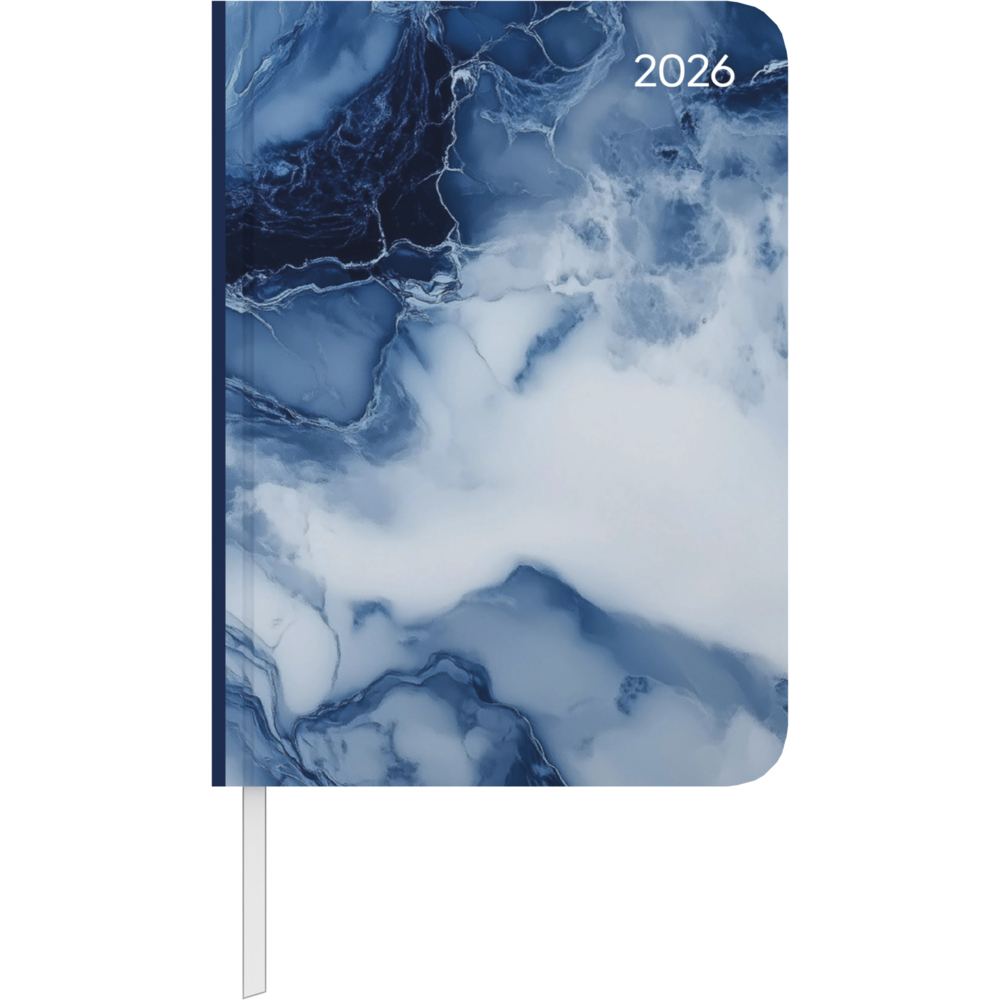 Daily Journal Marble 2026 - Taschen-Kalender A6 - Elefant - Day By Day - 352 Seiten - Notiz-Buch - Alpha Edition main product photo