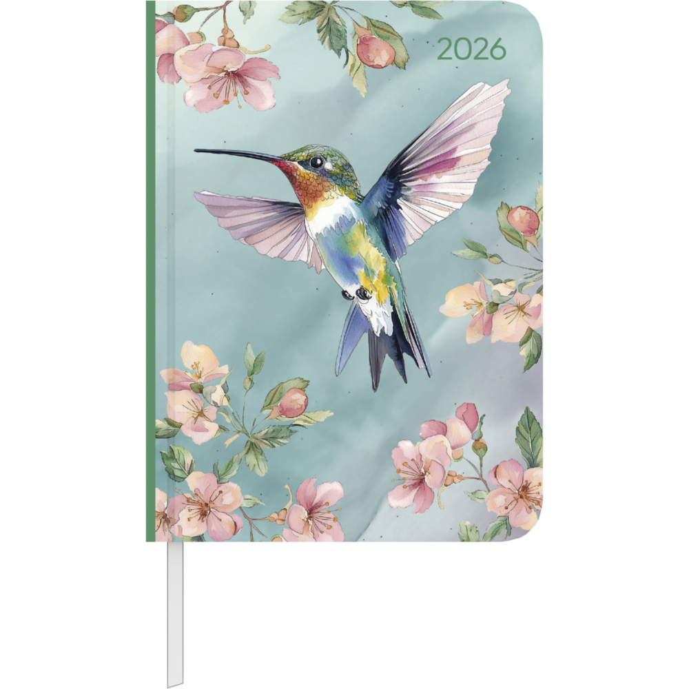 Daily Journal Hummingbird 2026 - Taschen-Kalender A6 - Kolibri - Day By Day - 352 Seiten - Notiz-Buch - Alpha Edition main product photo